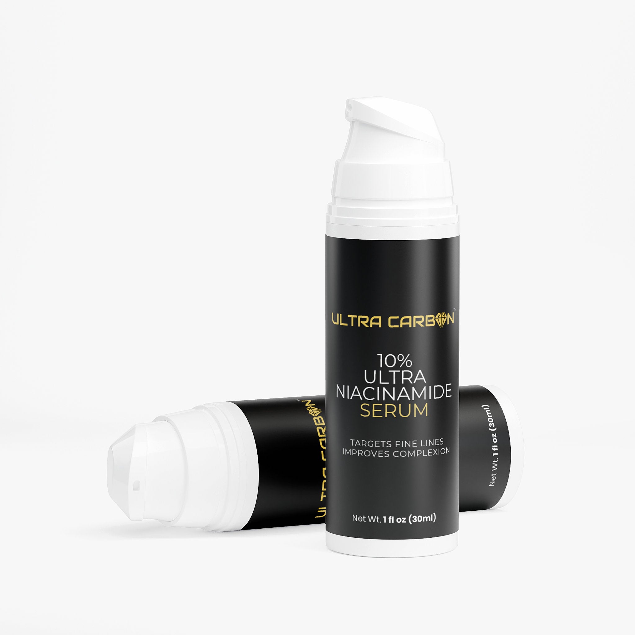 An opened capsule with beige powder spilling out on a white background.