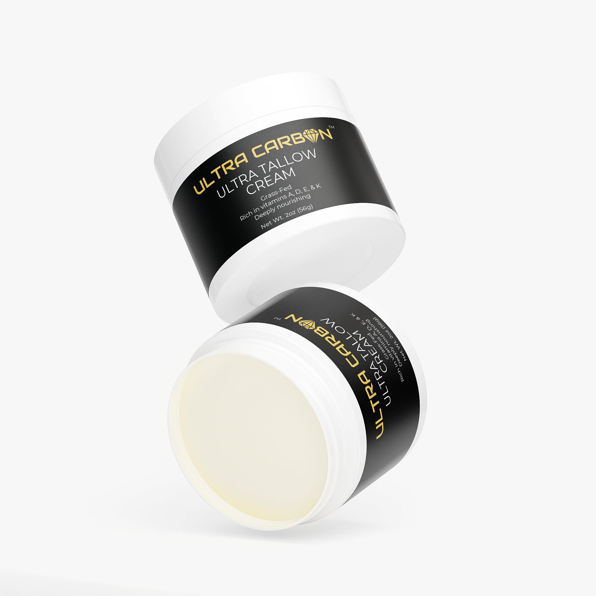 A white bottle of Ultra Carbon's Ultra Ashwagandha dietary supplement with 60 capsules.